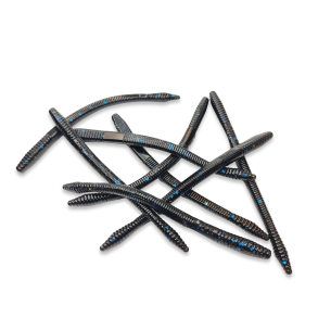 Finesse Worm (11.5cm/4.5inch)- Black / Blue flakes