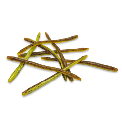 Finesse Worm (15.2cm/6inch) - Green Pumpkin / Chartreusse (UV)