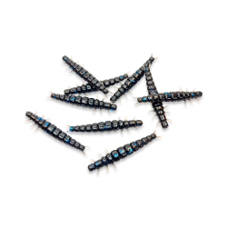 Larva - Black / Blue flakes